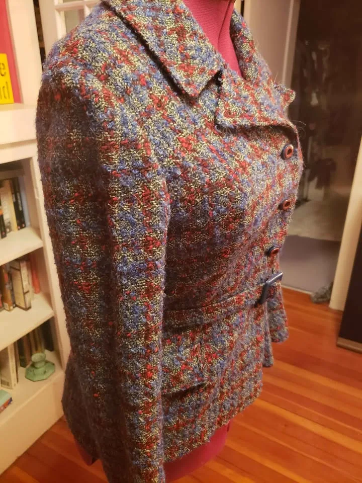 Holt Renfrew Belted Plaid Wool Coat image indicator(6)