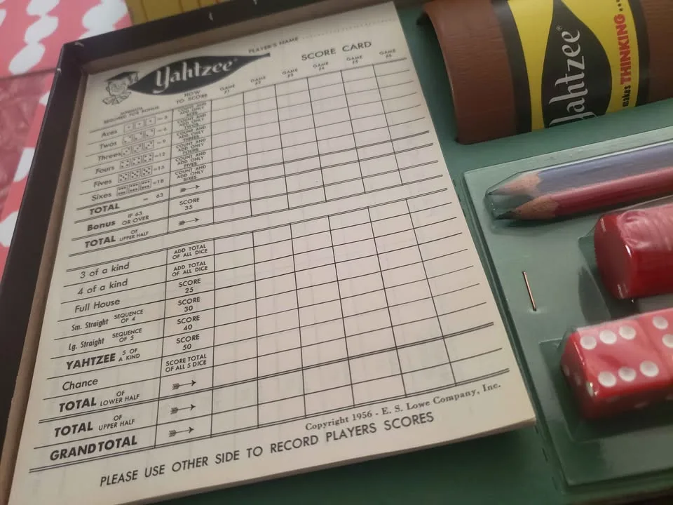 1956 Yahtzee Game - Great Condition! image indicator(4)