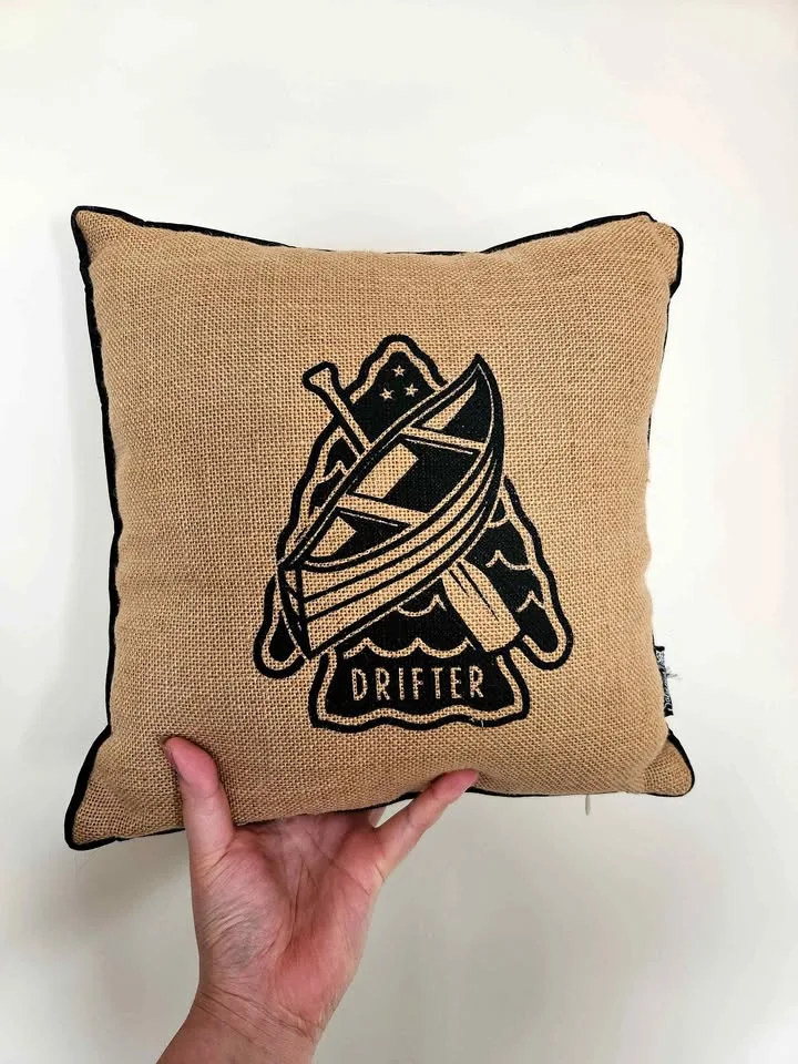 🥕 Drifter Throw Pillow Canoe Boat thumbnail