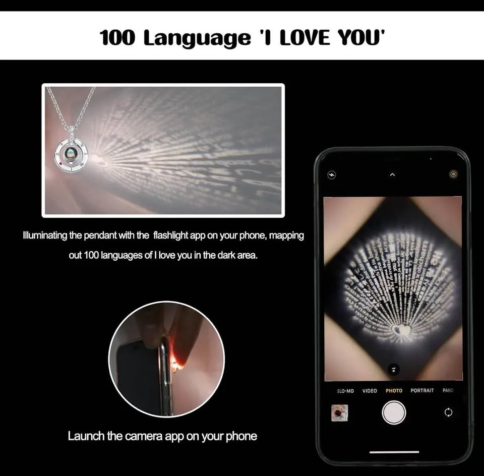 "I Love You" in 100 languages pendant image indicator(4)
