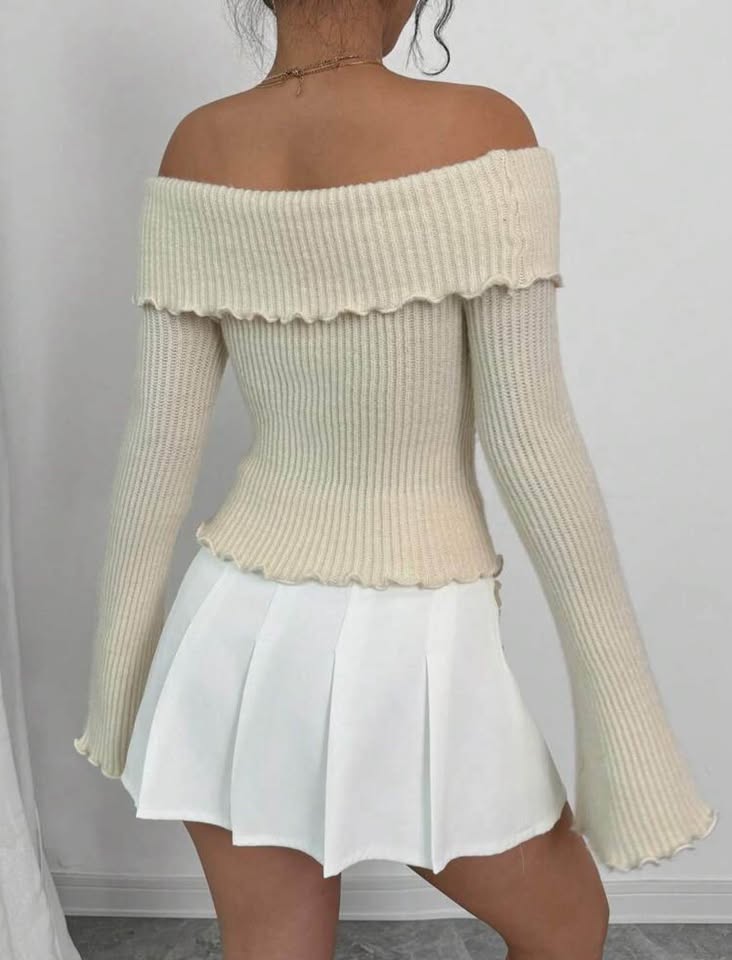 SHEIN Off Shoulder Asymmetrical Knitted Sweater - photo 2