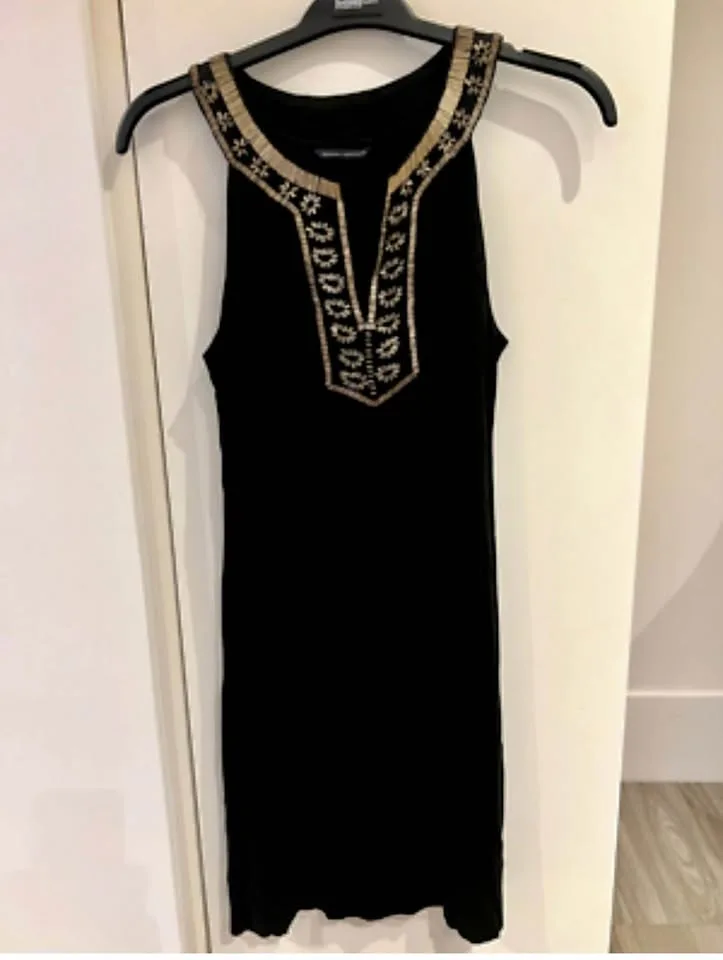 Banana Republic Black Beaded Stretch Sleeveless Dress - Size S image indicator(2)