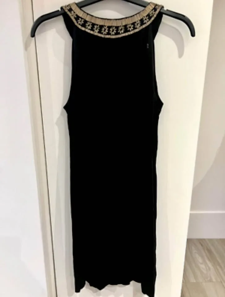 Banana Republic Black Beaded Stretch Sleeveless Dress - Size S image indicator(3)