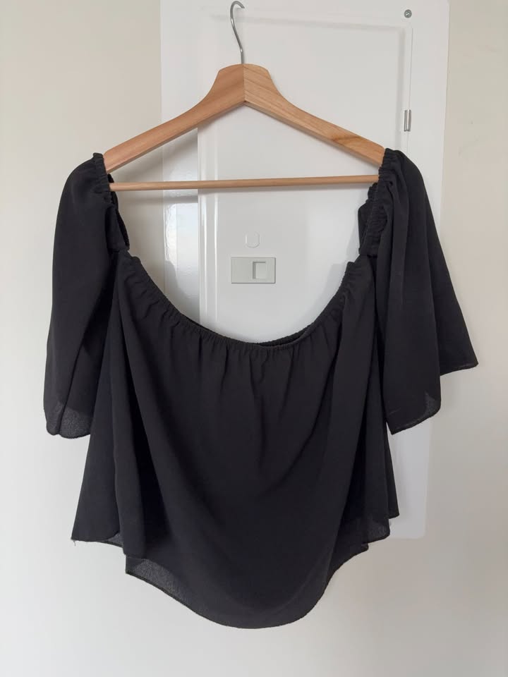 Off the Shoulder Top - Black - photo 2