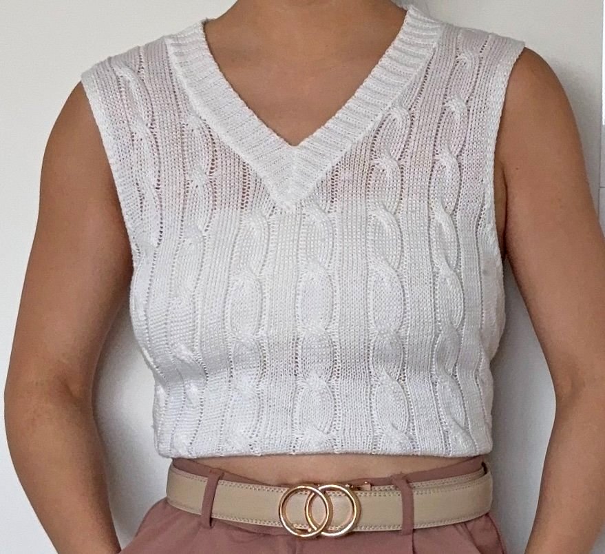 Knitted Vest - White