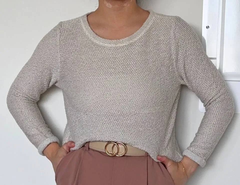 3/4 Sleeve Knit Shirt - Off White thumbnail