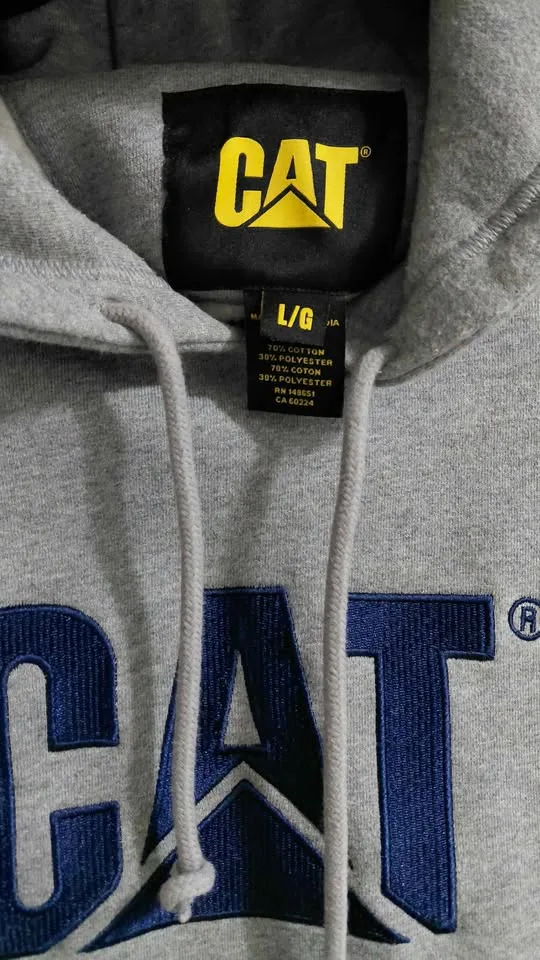 CAT brand hoody, size Large. Looks like new — clean, double-laye image indicator(2)
