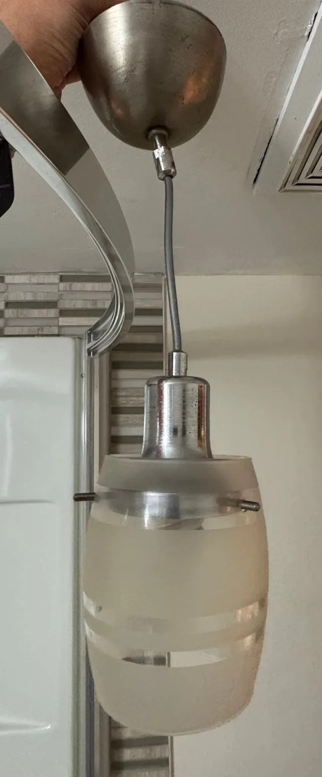 Modern 1-Light Chrome LED Pendant image indicator(4)