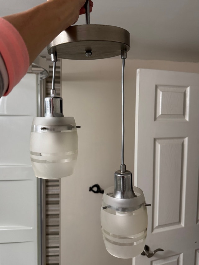 Modern Chrome 2-Light Pendant