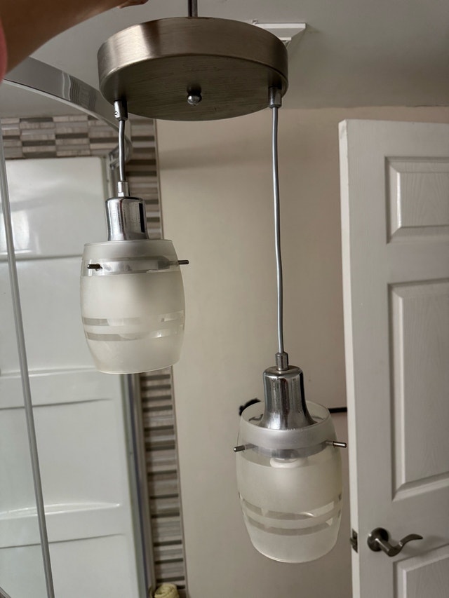 Modern Chrome 2-Light Pendant - photo 3