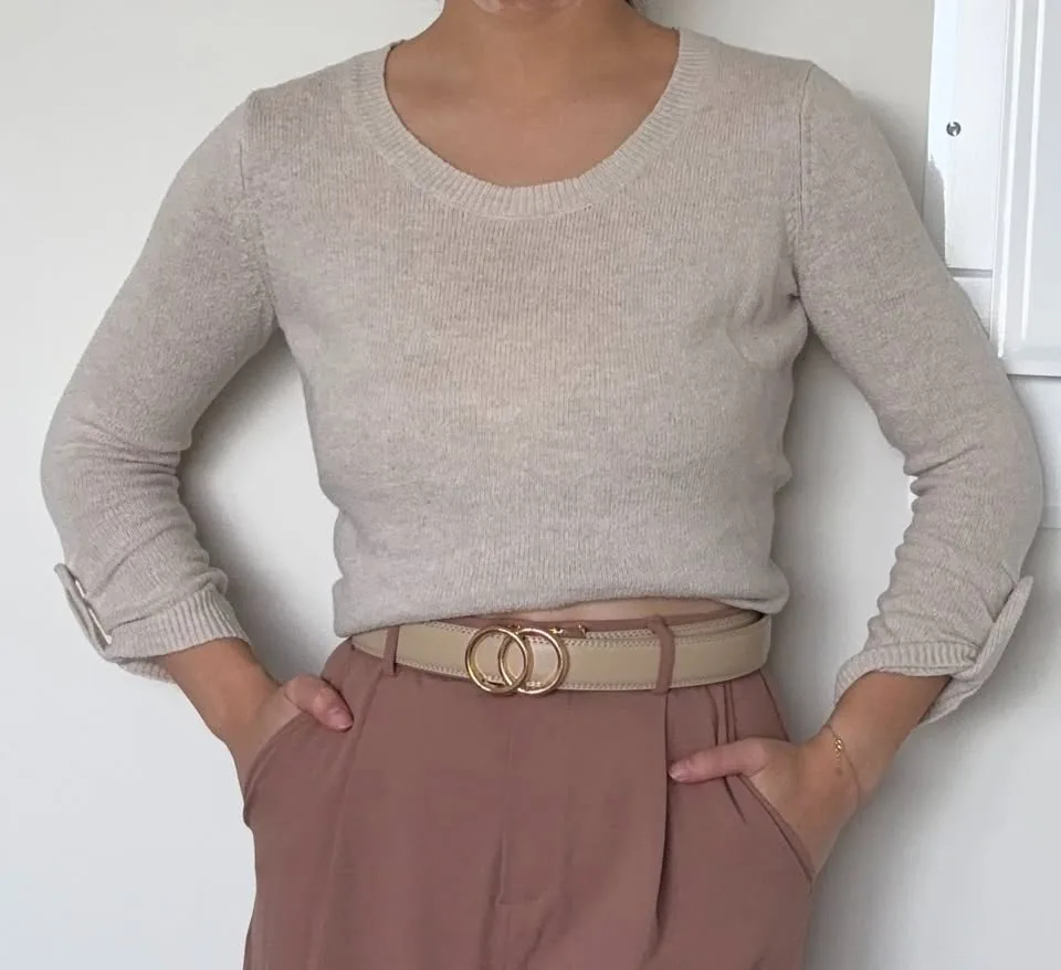 Fitted Long Sleeve - Beige thumbnail