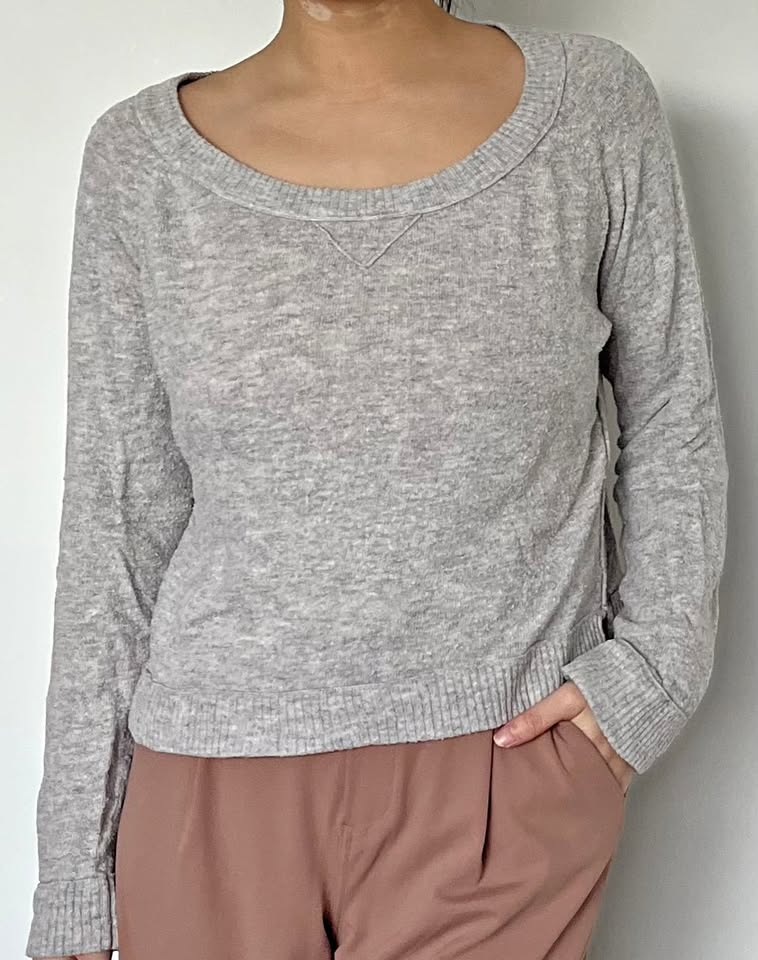 Comfy Long Sleeve Shirt - Light Grey