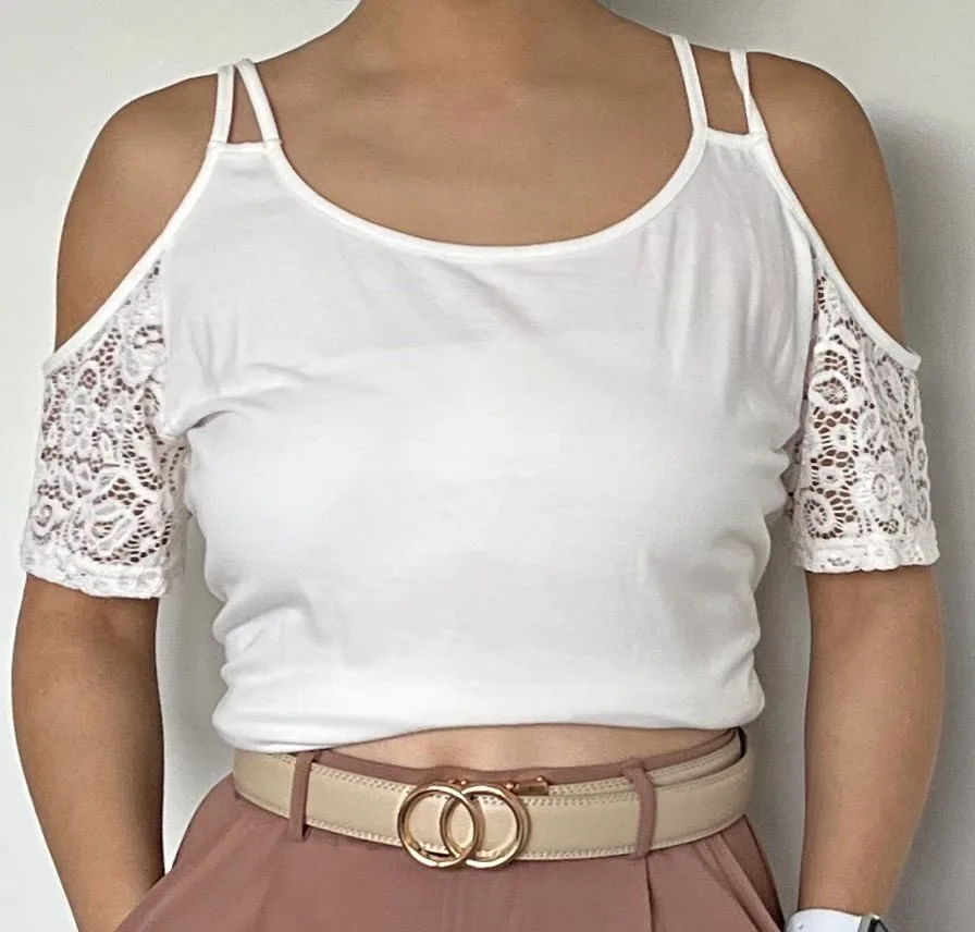 Off the Shoulder Top - White thumbnail