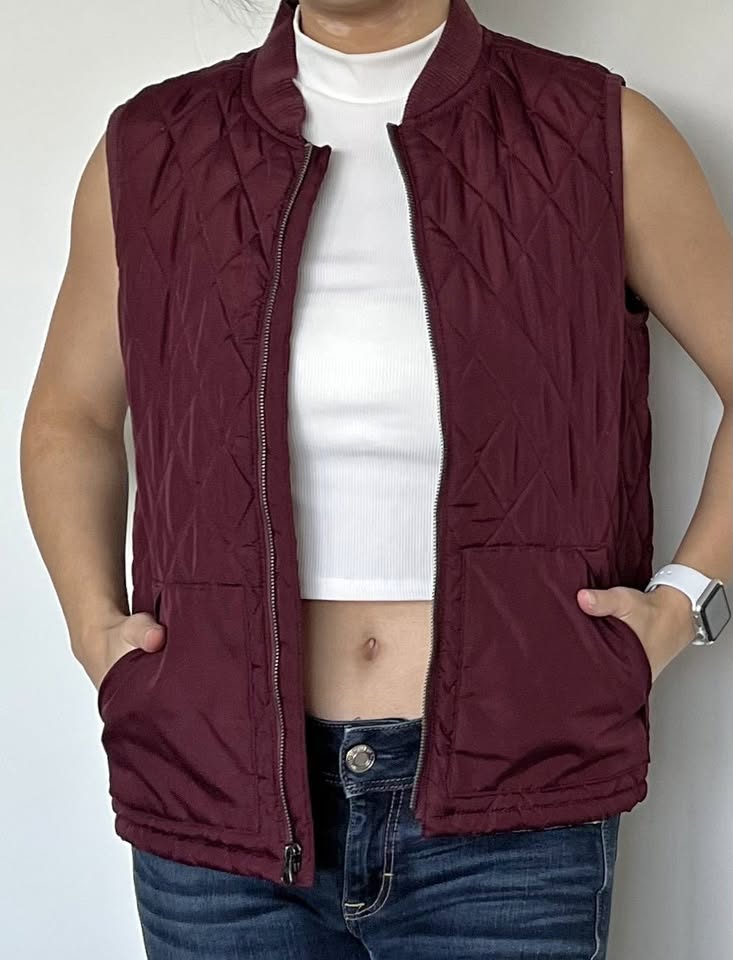 Autumn Vest - Maroon