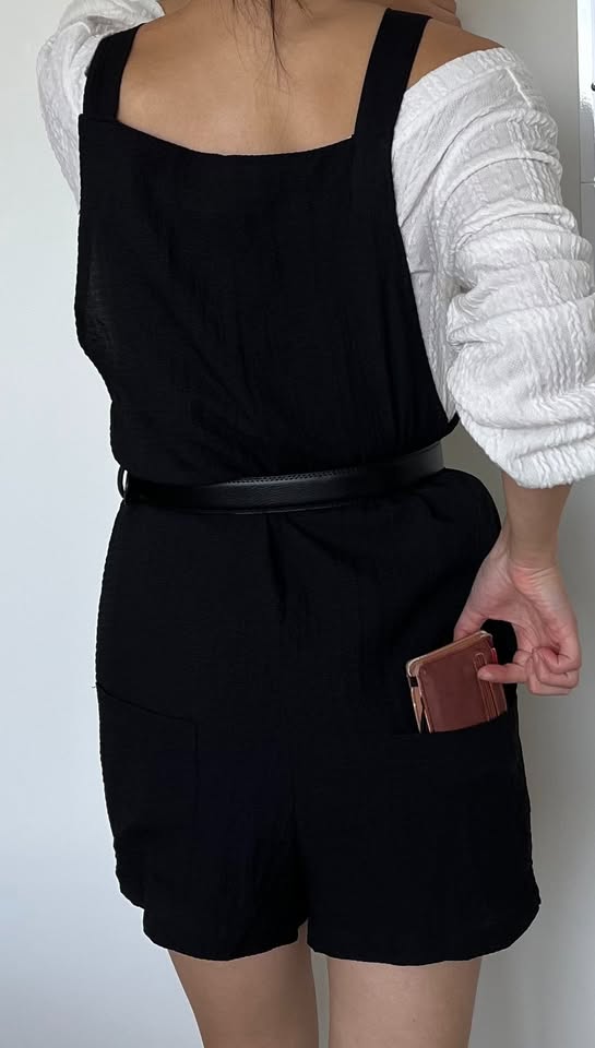 Short Overalls - Black - photo 2