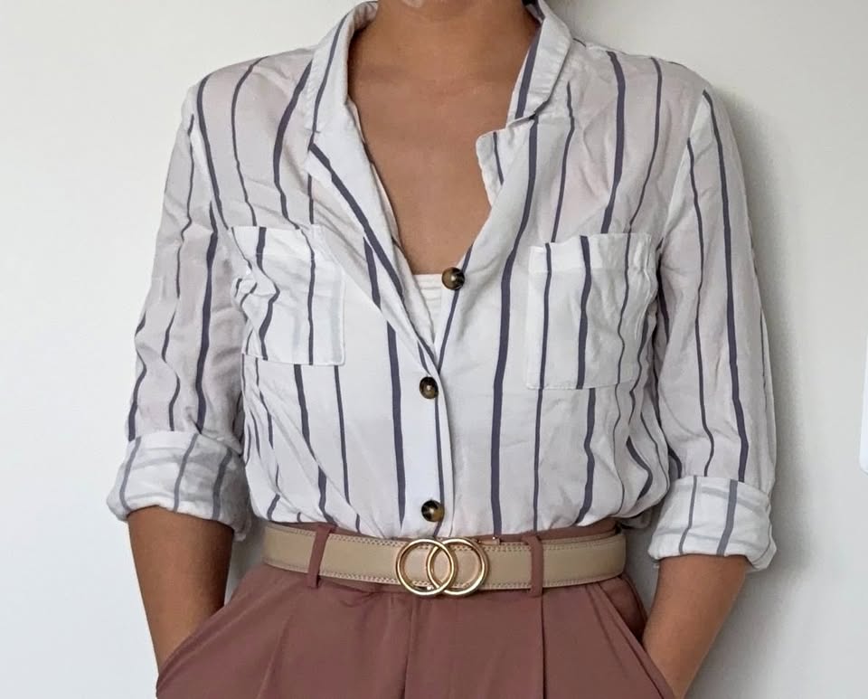 Striped Dress Shirt - White