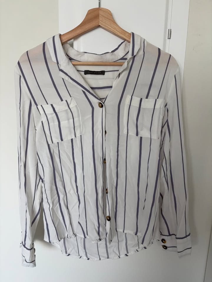 Striped Dress Shirt - White - photo 2