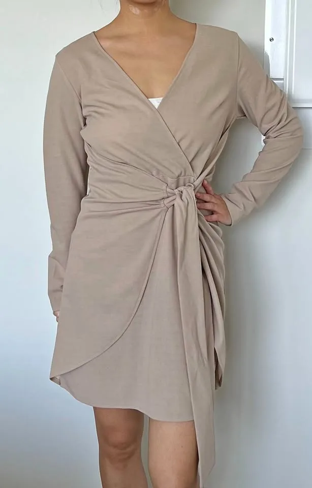 Short Evening Dress - Beige thumbnail