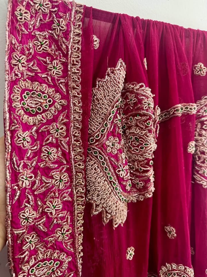 Heavy Work Bridal Dupatta - photo 3