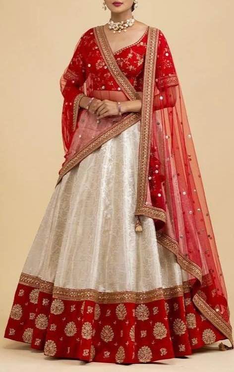 Red & White Lehenga - photo 3