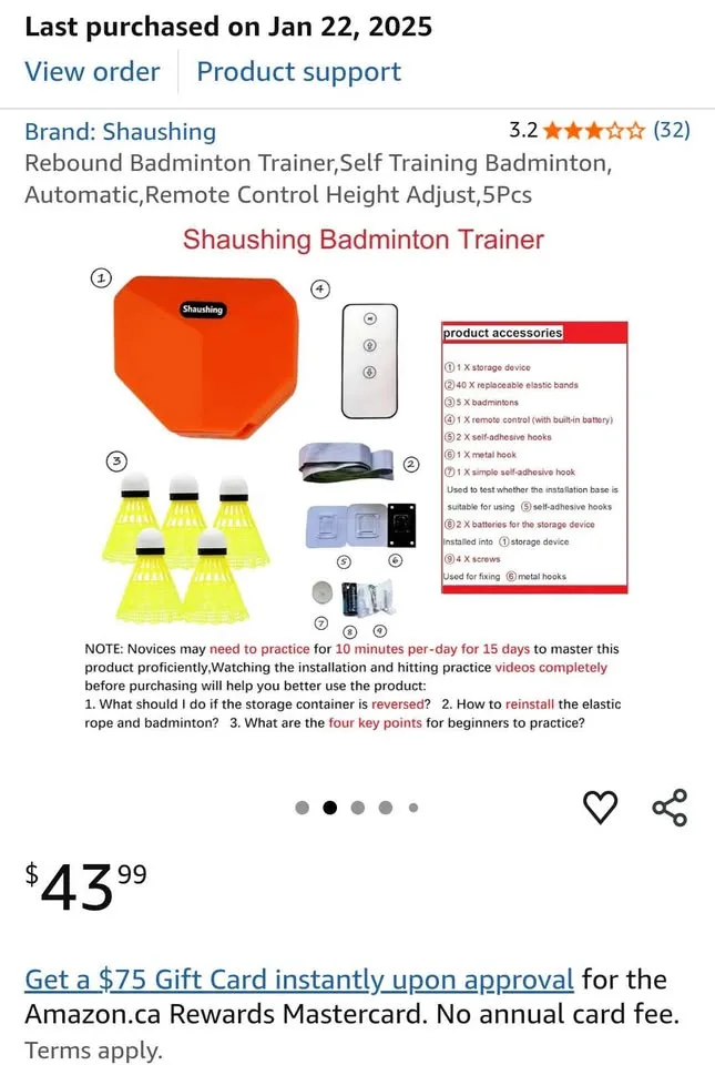 Badminton Rebound Trainer image indicator(3)