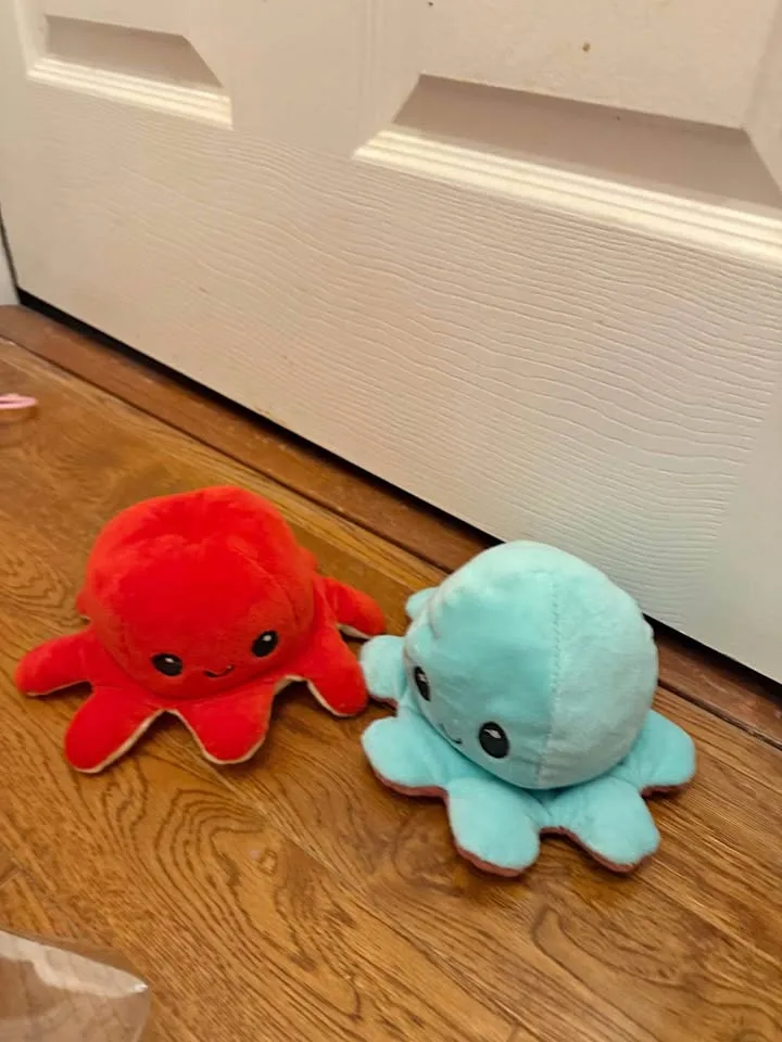 Reverse color octopus stuffies