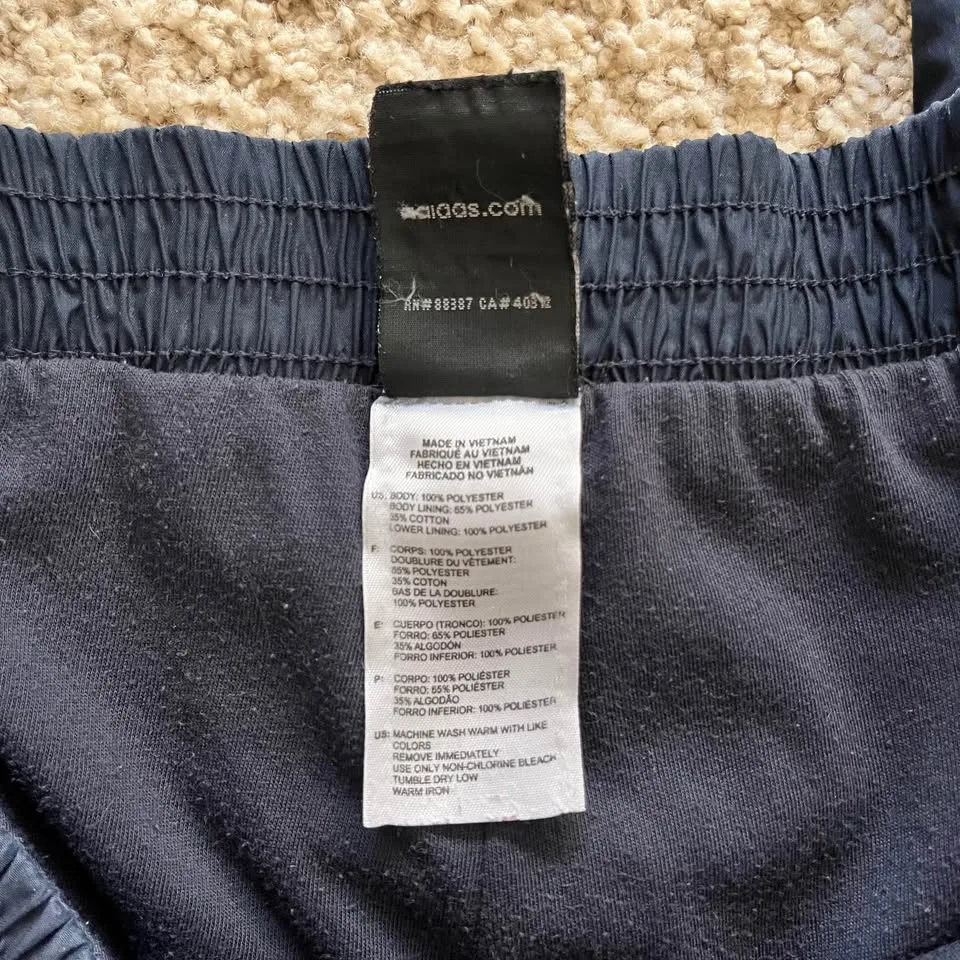 Y2K Adidas Men's Medium Track Pants Ankle Zipper Blue image indicator(5)