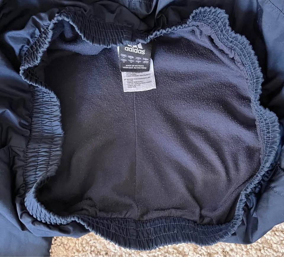 Y2K Adidas Men's Medium Track Pants Ankle Zipper Blue image indicator(6)