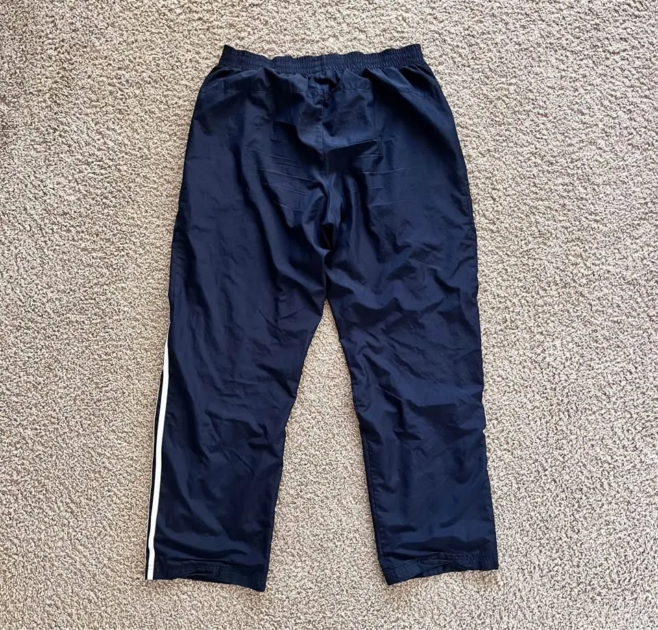 Y2K Adidas Men's Medium Track Pants Ankle Zipper Blue image indicator(10)