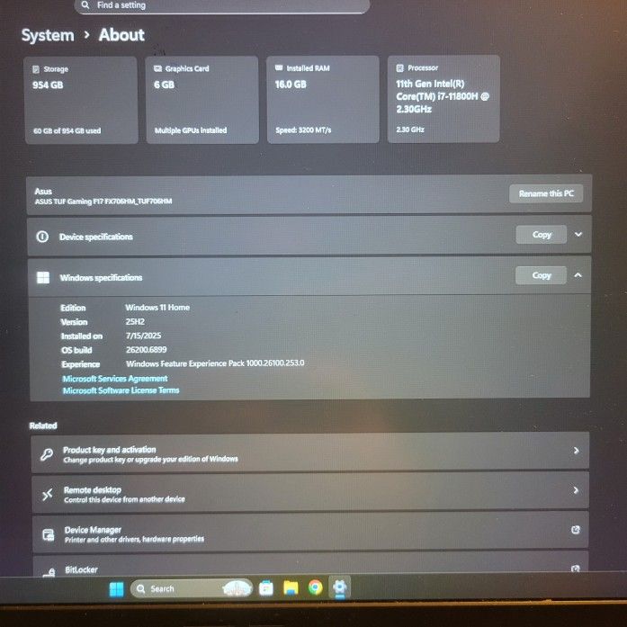 ASUS TUF Gaming Laptop RTX 3060 - photo 4