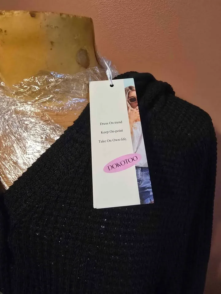 Brand New Waffle Knit Hoodie Top – Size XL 🖤 image indicator(3)