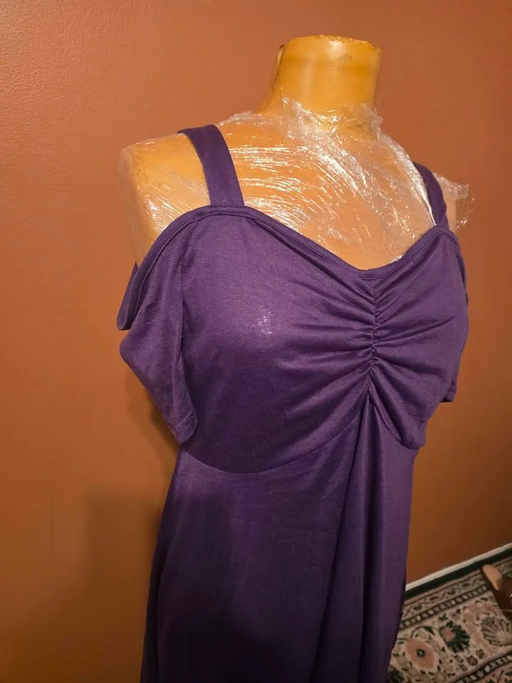 Brand New Purple Cold Shoulder Dress – Size XL – $15 (Retail $40 image indicator(4)