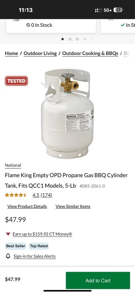 Propane Gas Cylinder Tank 5LB image indicator(2)
