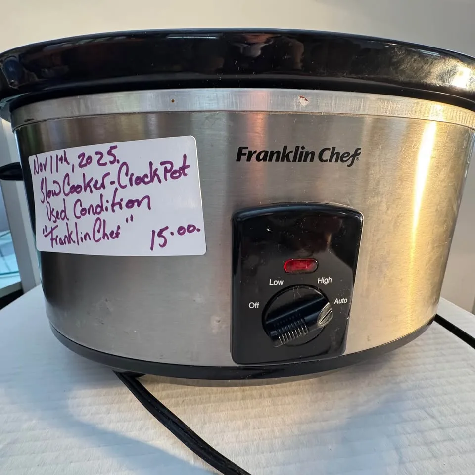 SLOW COOKER - Crockpot used "FRANKLIN CHEF" image indicator(9)