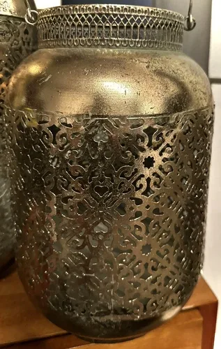 Morrocan Temple Lanterns, Set Of 2, For Led Lights Or Candles, 1 image indicator(4)