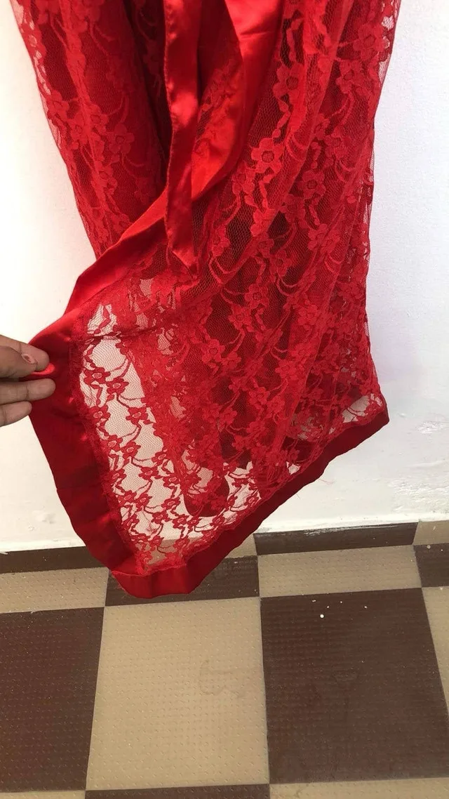 Red Lace Lingerie Set image indicator(4)