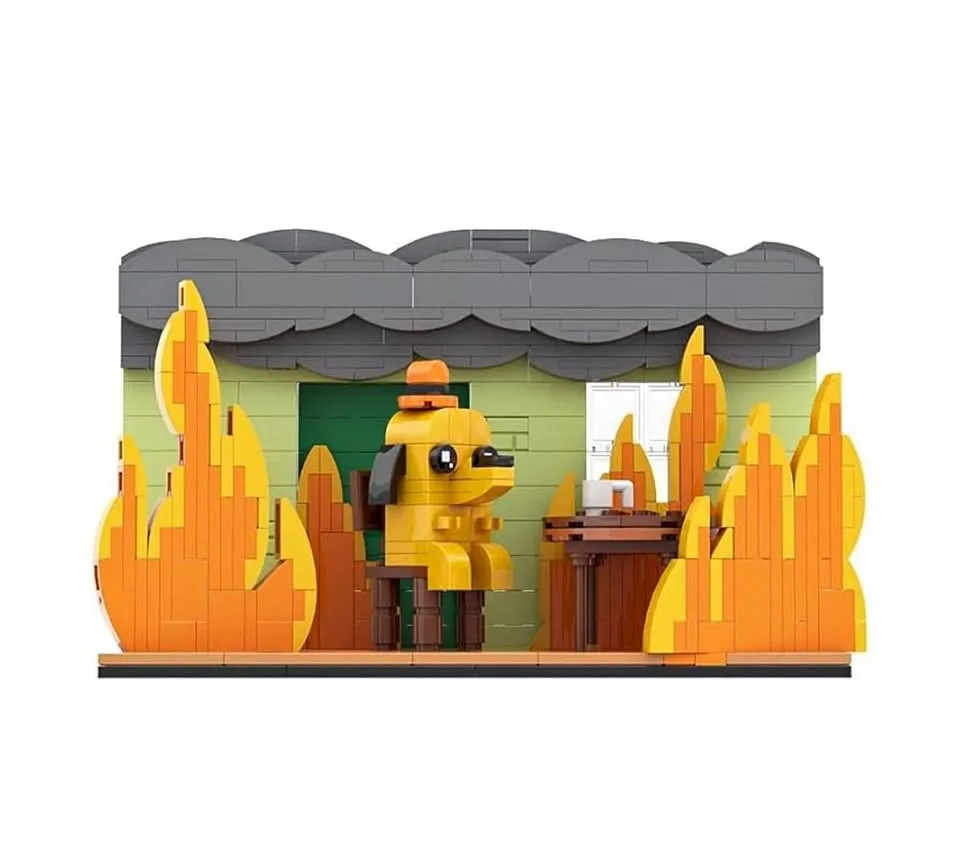 🔥 “This Is Fine” Dog Meme LEGO Set