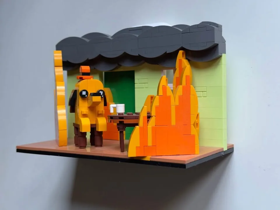 🔥 “This Is Fine” Dog Meme LEGO Set image indicator(4)