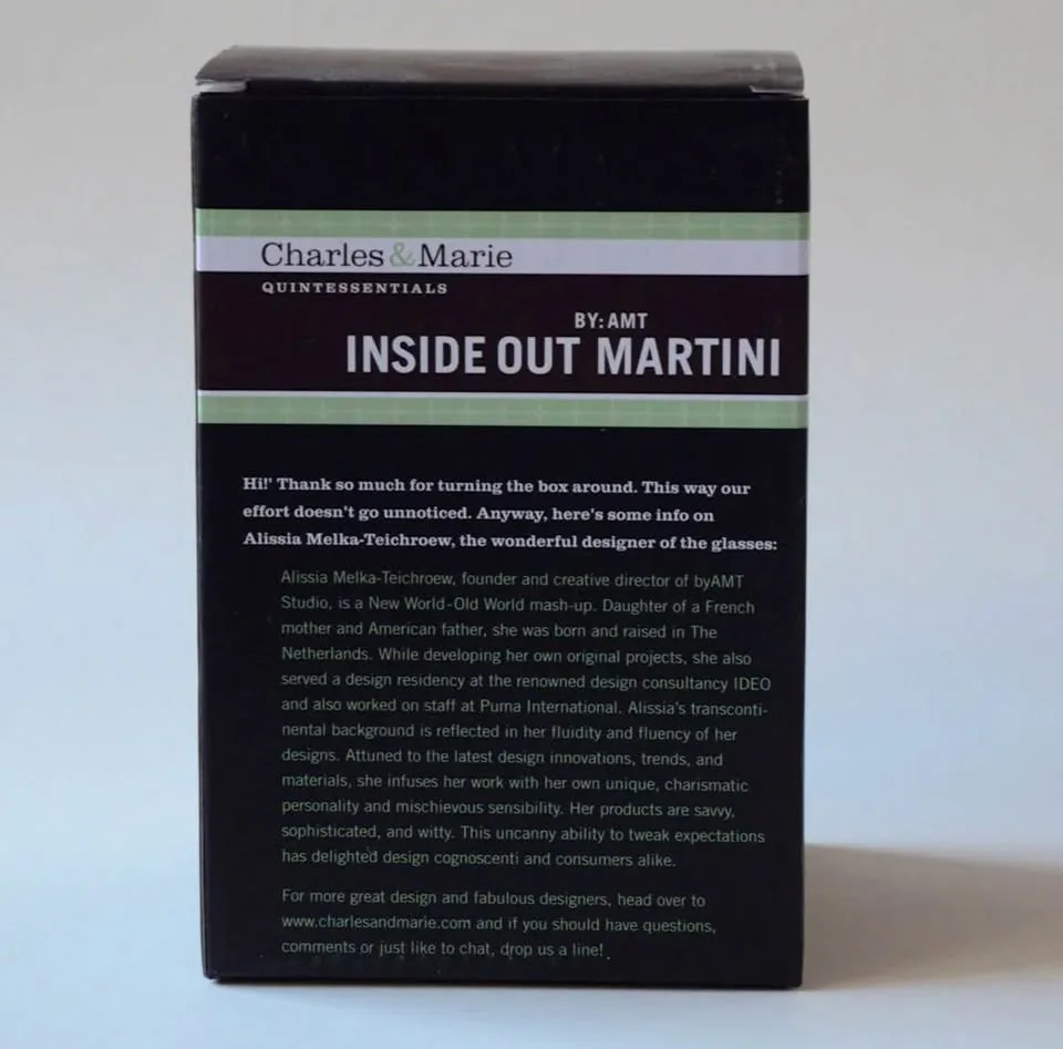 INSIDEOUT Martini Glass Set Charles & Marie 🍸 image indicator(5)