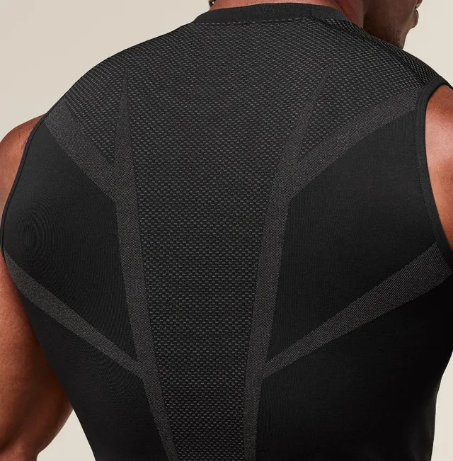 Onyx 5.0 Gymshark Seamless Tank Black/Onyx Grey (Large) NEW image indicator(5)