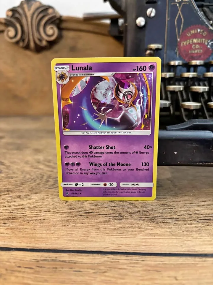 Lunala 61/145 Cracked Ice Holo Guardians Rising Pokémon TCG thumbnail