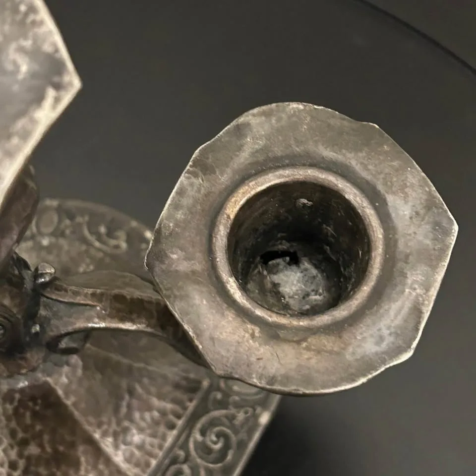 Vintage Pewter 3-Arm Candelabra image indicator(8)