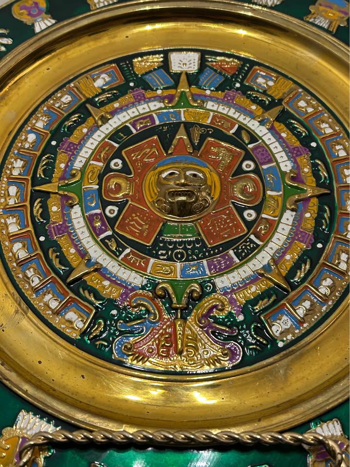 Vintage Mexican Aztec Calendar Plate - photo 5