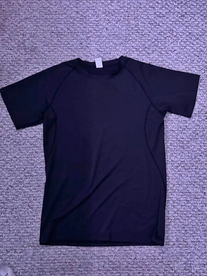 black compression t-shirt