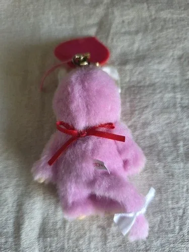 Otona Lab × Monchhichi Pink Plush Keychain Doll Japan image indicator(3)
