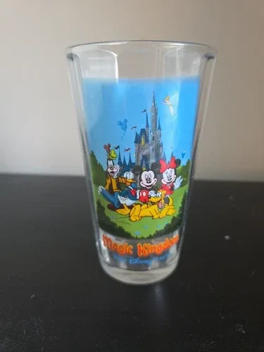 Walt Disney Magic Kingdom Drinking Glass Vintage thumbnail