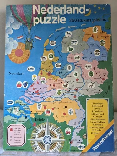 Ravensburger NEDERLAND-PUZZLE 1974 350 Pieces Complete thumbnail