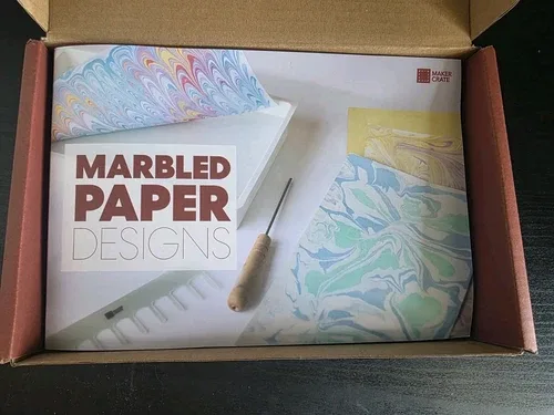 Kiwi Co Maker Crate Marbled Paper Designs Ages 14 & Up NEW image indicator(2)