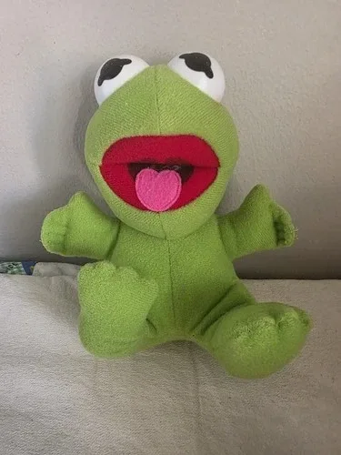 Vintage Baby Kermit the Frog 7" Plush 1987 Jim Henson Muppets thumbnail