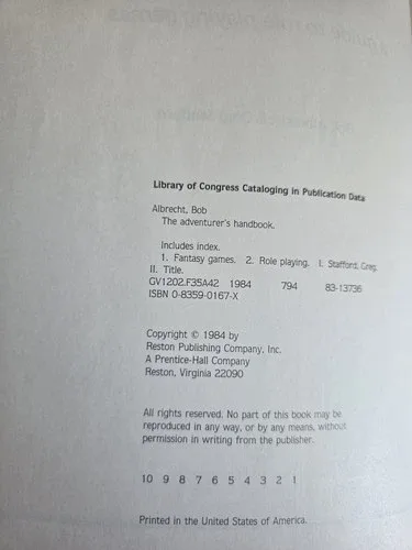 Adventurer's Handbook RPG Guide Albrecht Stafford image indicator(3)